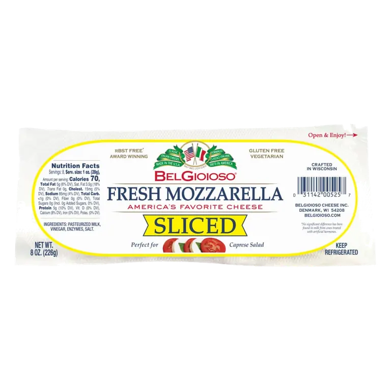 Fresh Mozzarella Sliced Cheese