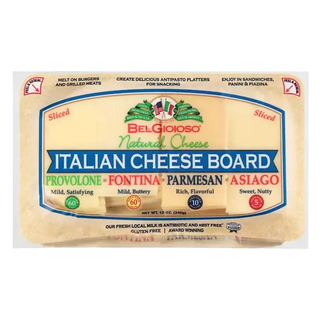 Italian Cheese Board, Provolone/Fontina/Parmesan/Asiago, Sliced