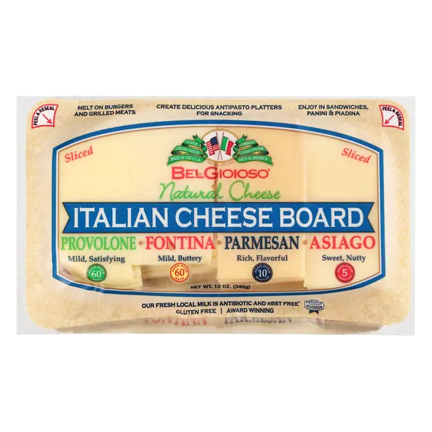 Italian Cheese Board Provolone Fontina Parmesan & Asiago