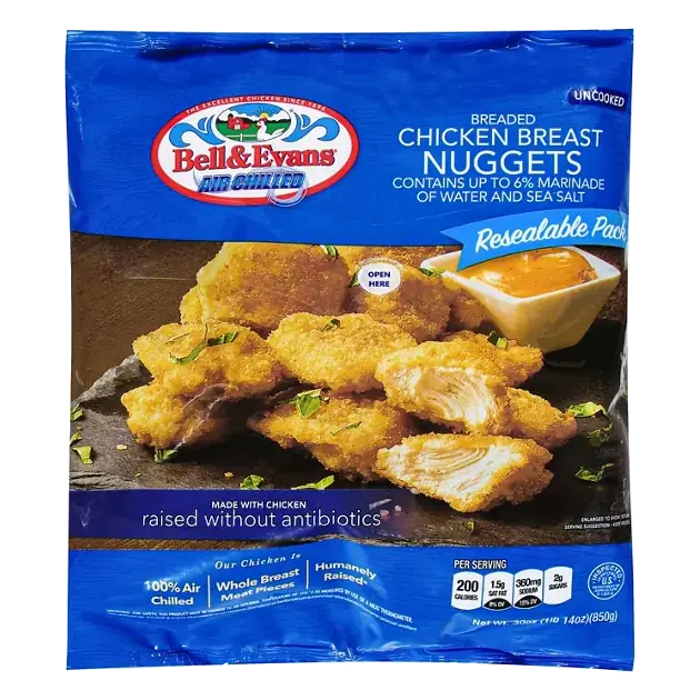 Chicken Breast Nuggets, Breaded, Air Chilled