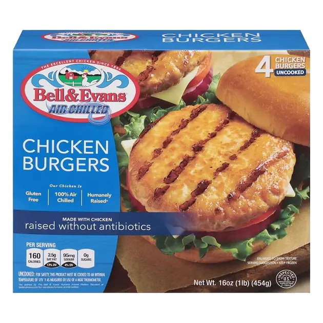 Chicken Burgers, Air Chilled, Uncooked