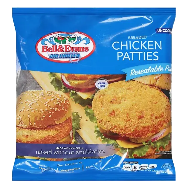 Chicken Patties, Breaded, Air Chilled