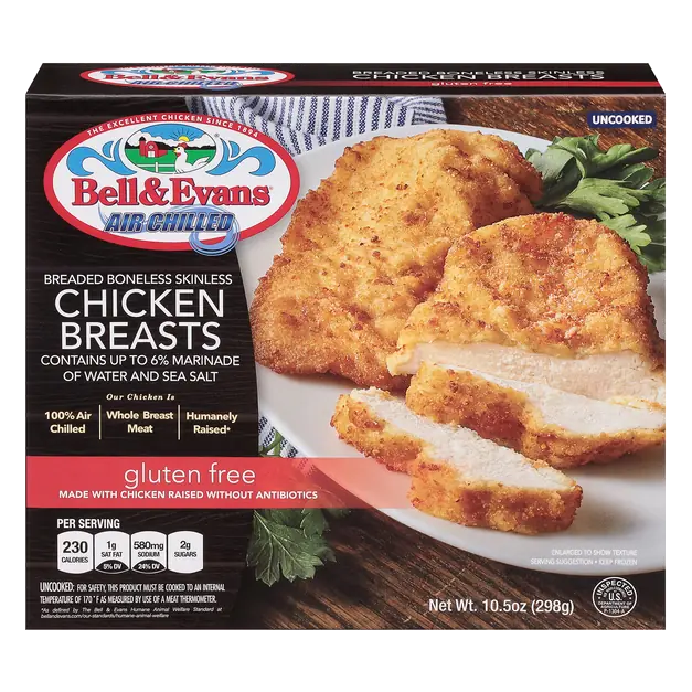 Gluten Free Boneless Skinless Breaded Chicken Breasts Frozen