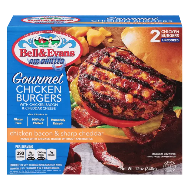 Gourmet Chicken Burgers Uncooked - 2 ct Frozen