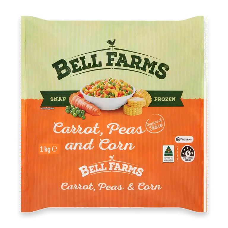 Carrots Peas & Corn Snap Frozen