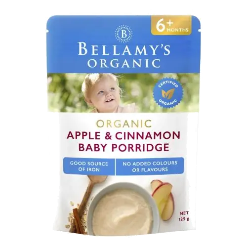 Apple & Cinnamon Baby Porridge Cereal Pouch 6+ Months