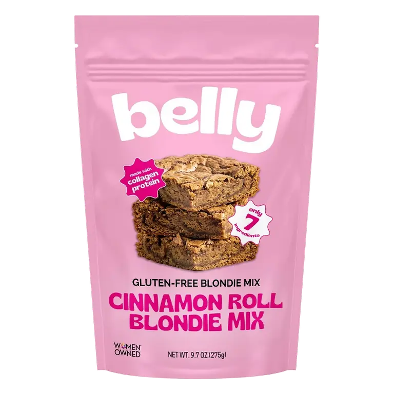 Belly Gluten Free Cinnamon Roll Blondie Mix with Collagen, 9.7oz