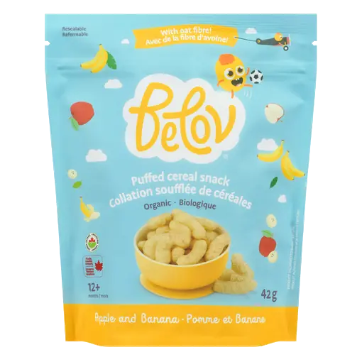 Organic Puffed Cereal Snack Apple Banana 42 g