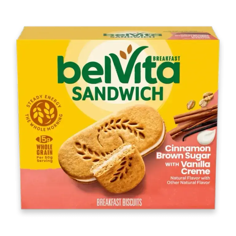 Cinnamon Brown Sugar with Vanilla Creme Breakfast Bar Biscuit Sandwiches