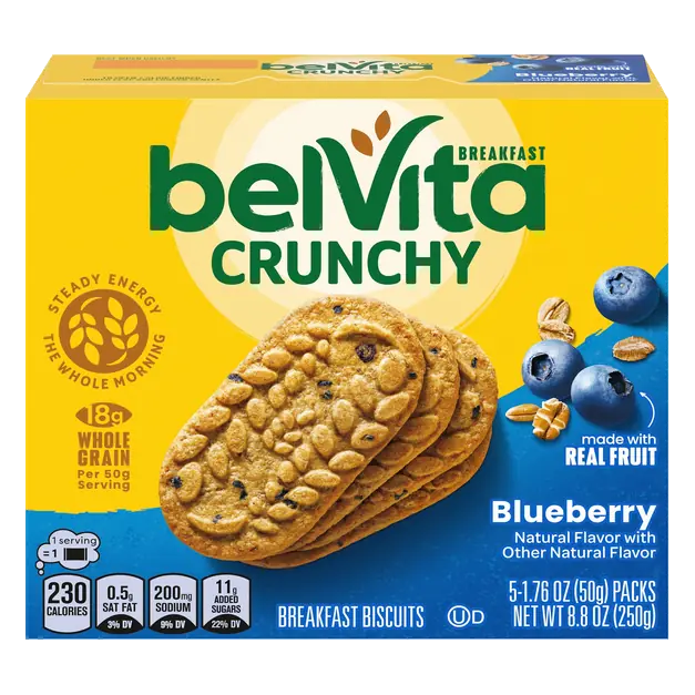 Crunchy Blueberry Breakfast Bars Biscuits - 5 ct