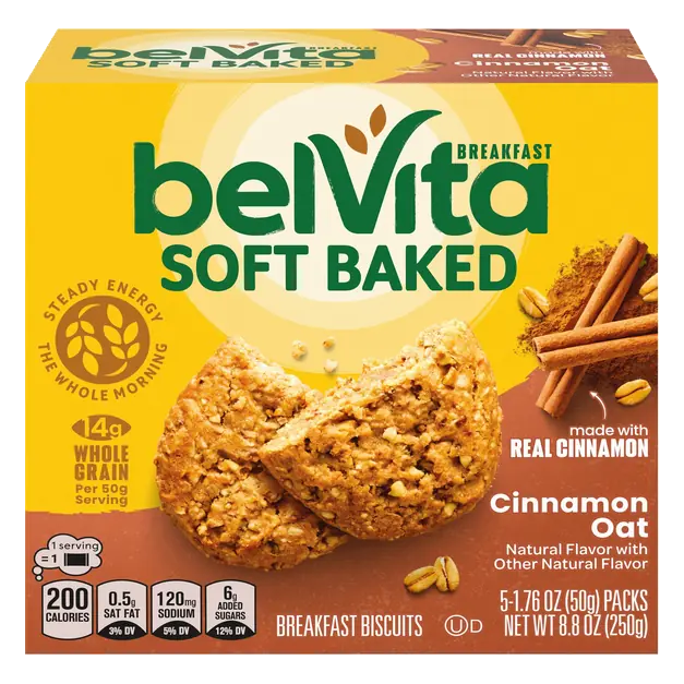 Soft Baked Cinnamon Oat Breakfast Bars Biscuits - 5 ct