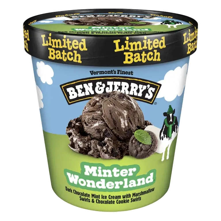 Ben & Jerry's Minter Wonderland Dark Chocolate Mint Ice Cream, 16oz