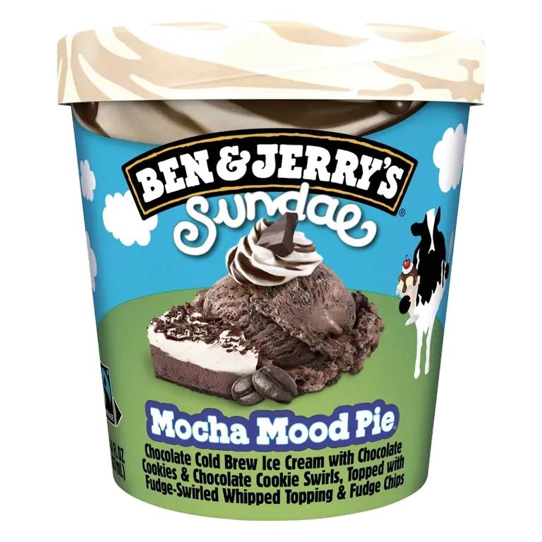 Ben & Jerry's Mocha Mood Pie Sundae, 14.44 fl oz: Fair Trade Certified