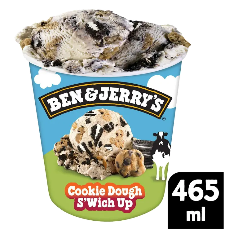 Ben & Jerry's Cookie Dough S'wich Up Vanilla Ice Cream Tub 465 ml