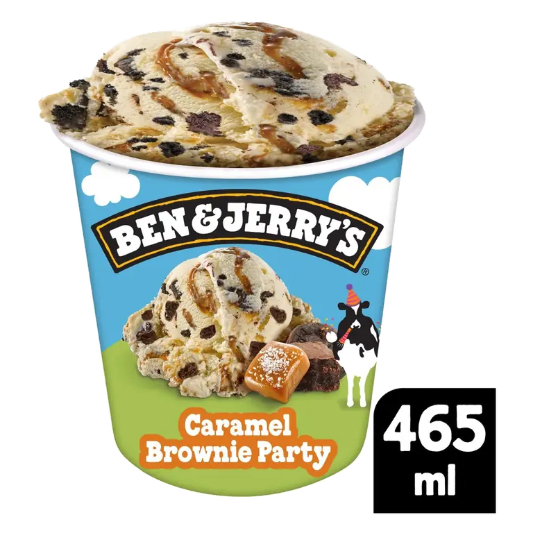 Caramel Brownie Party Ice Cream Tub 465ml