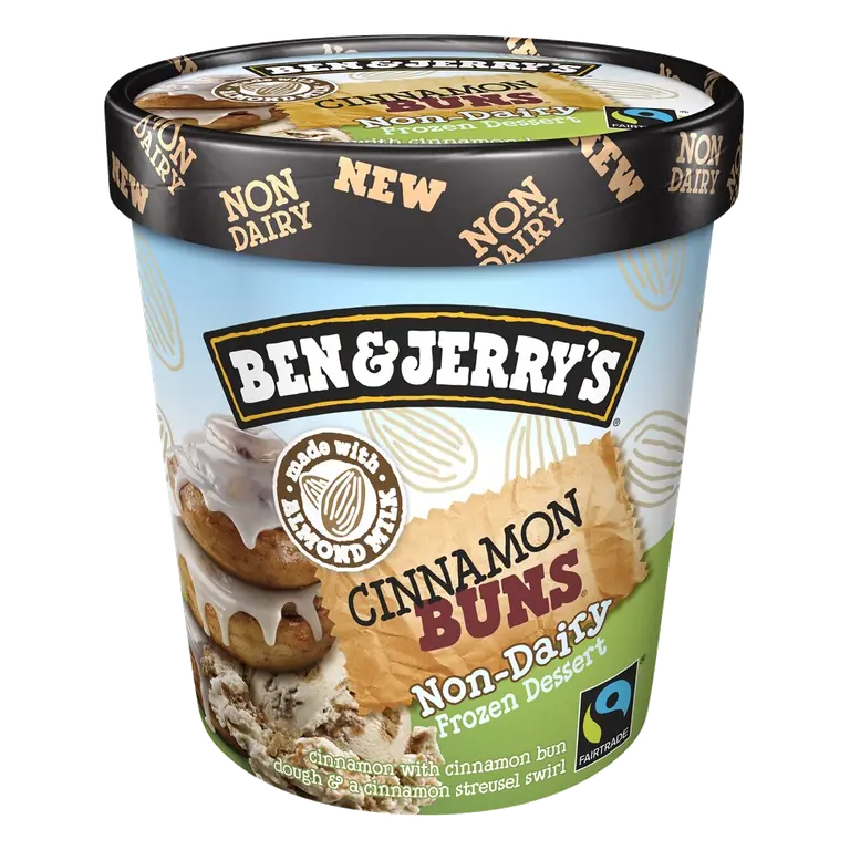 Cinnamon Buns Cinnamon with Cinnamon Bun Dough & a Cinnamon Streusel Swirl Non-Dairy Frozen Dessert