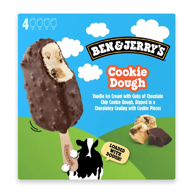 Cookie Dough Ice Cream Bars