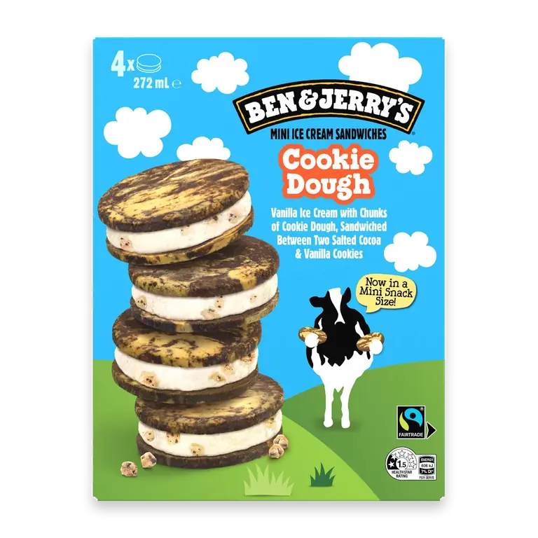 Cookie Dough Mini Ice Cream Sandwiches