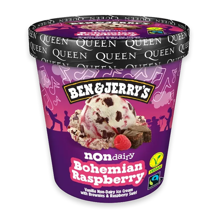 Glass Bohemian raspberry non dairy 465ml