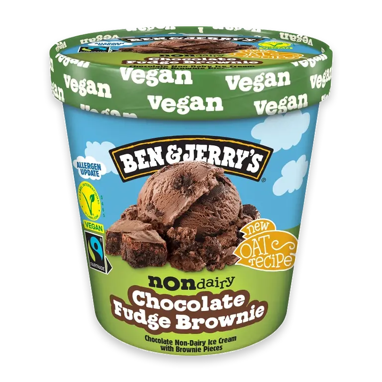 Glass Chocolate fudge brownie vegansk 465ml