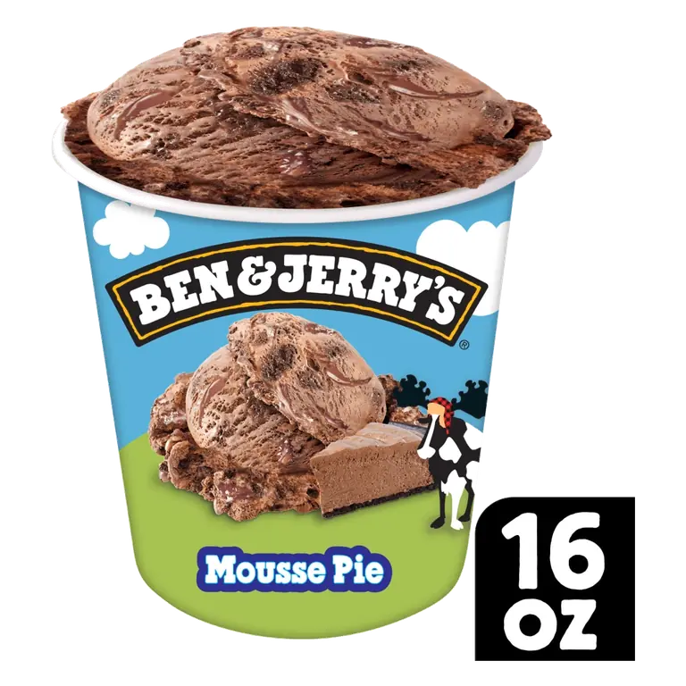 Mousse Pie Milk Chocolate Ice Cream with Chocolate Mousse Swirls & Chocolate Cookie Swirls