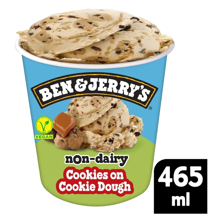 Non Dairy Cookies on Cookie Dough Vegan Ice Cream Tub 465ml