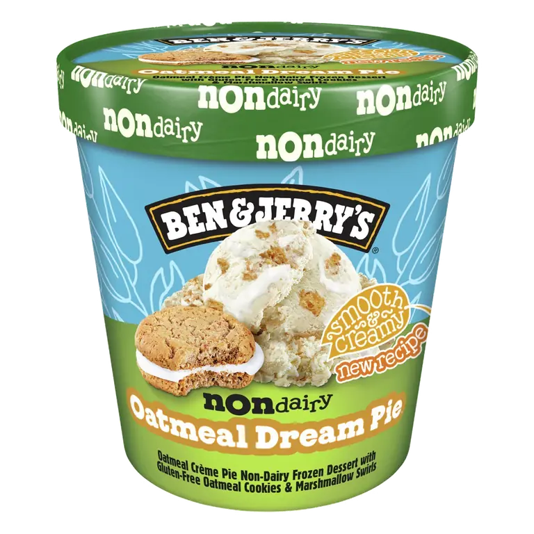 Oatmeal Dream Pie Oatmeal Creme Pie Non-Dairy Frozen Dessert with Gluten-Free Oatmeal Cookies & Marshmallow Swirls