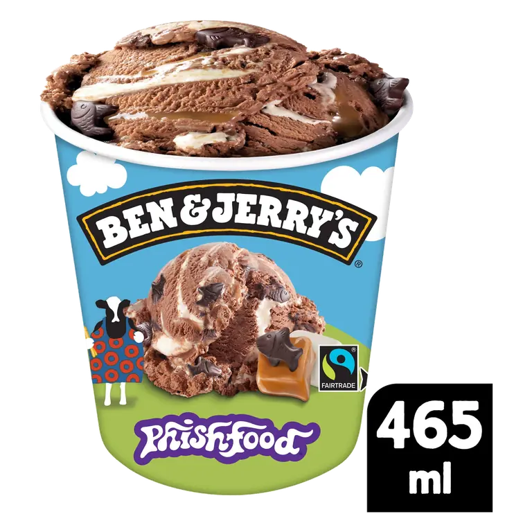 Ben & Jerry's Phish Food Marshmallow & Chocolate Ice Cream Tub 465ml