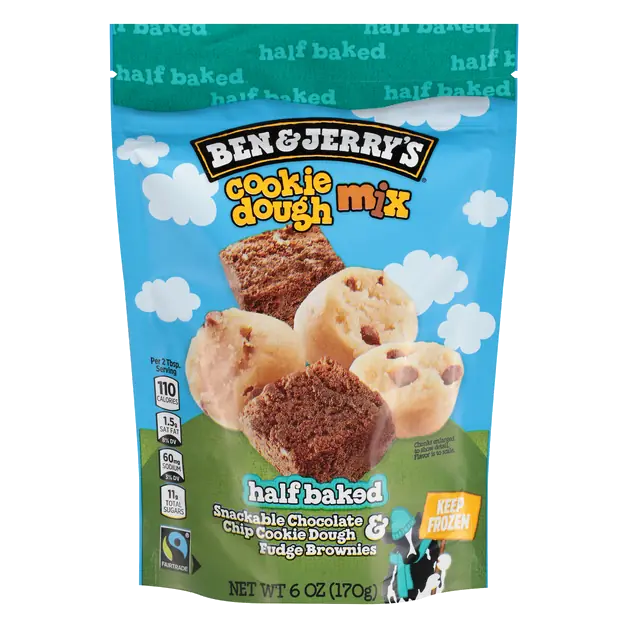 Snackable Half Baked Cookie Dough Chunks Frozen