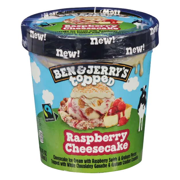 Topped Raspberry Cheesecake Ice Cream
