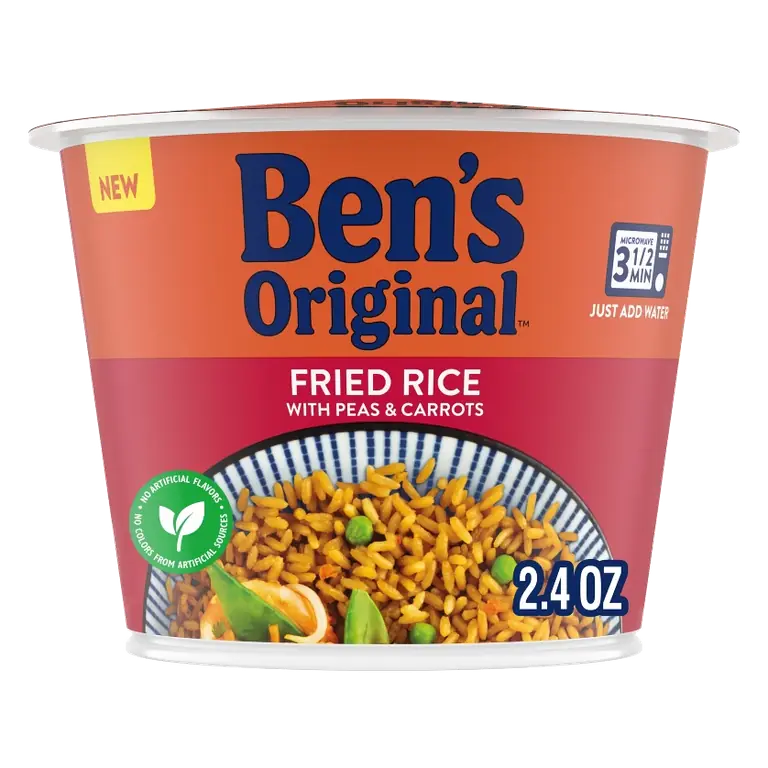 Ben's Original Single Serve Fried Rice Cup with Peas and Carrots, 2.4oz
