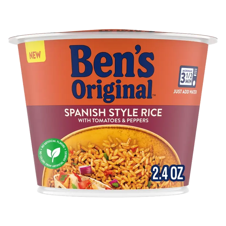 Ben's Original Single Serve Spanish Style Rice Cup with Tomatoes and Peppers, 2.4oz
