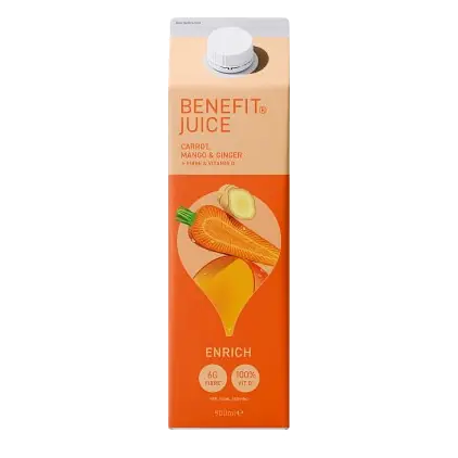 Juice 900ml Carrot, Mango & Ginger Juice + Fibre &
