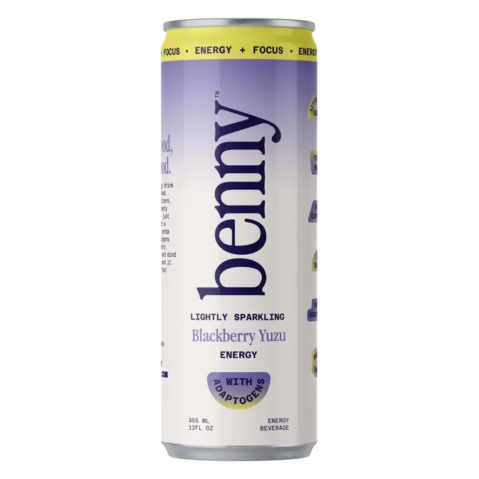 Benny Blackberry Yuzu Lightly Sparkling Energy Drink, 12 fl oz: Caffeinated