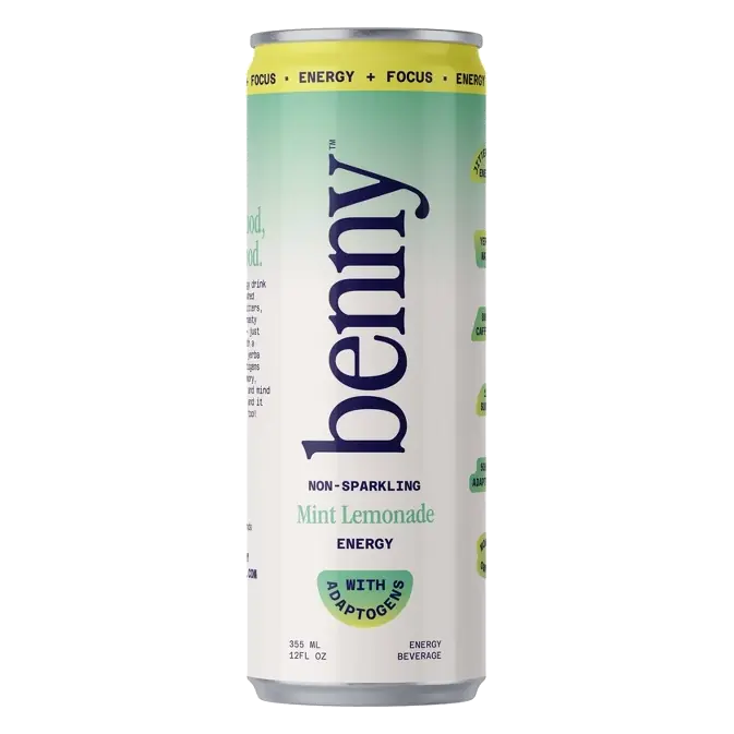 Benny Mint Lemonade Still Energy Drink, 12 fl oz: Caffeinated