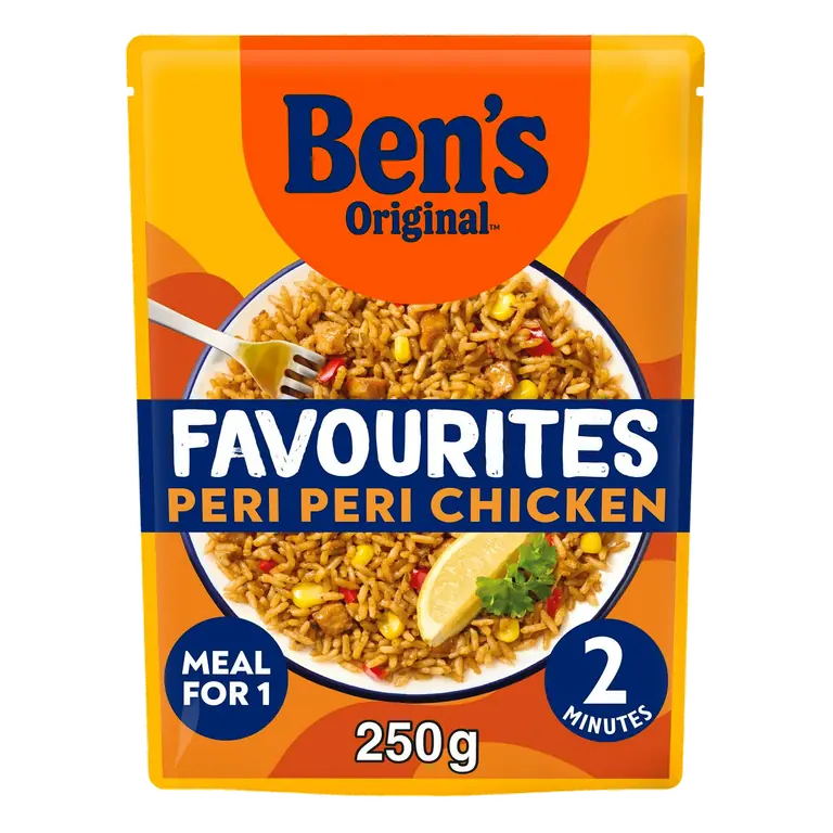 250g Favourites Peri Peri Chicken & Vegetable Microwave Rice Meal