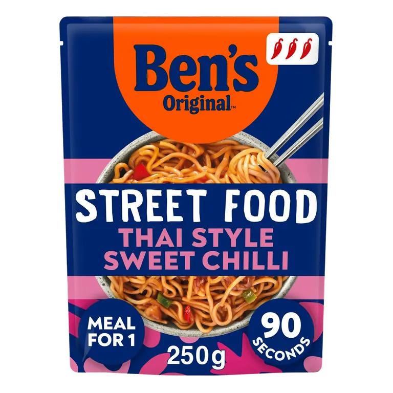 250g Street Food Thai Style Sweet Chilli Noodles Ready Meal