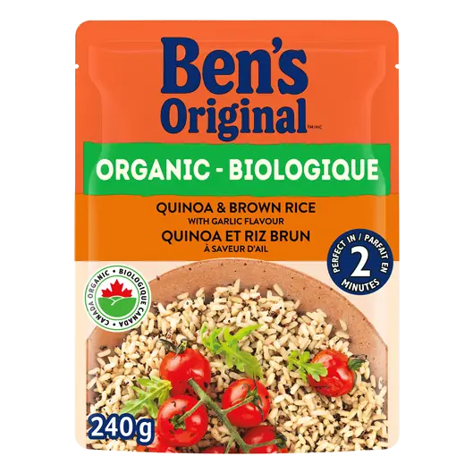Organic Brown Rice And Quinoa With Garlic 240 g