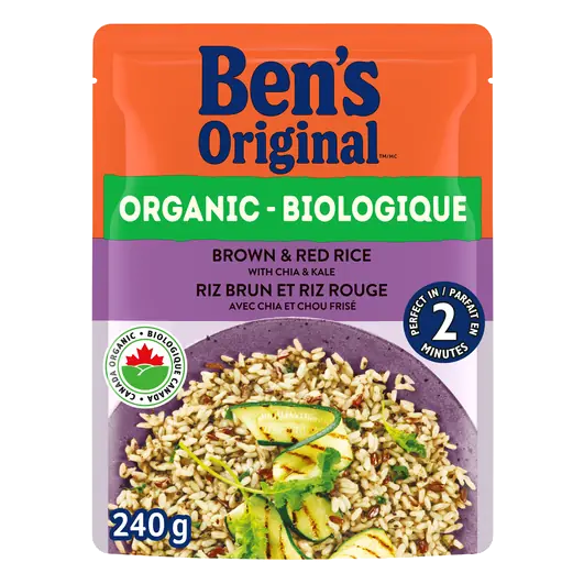 Organic Rice Brown & Red With Chia And Kale 240 g