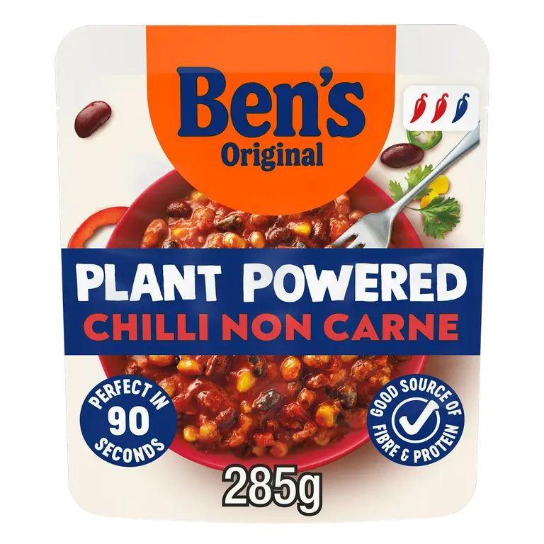 Bens Original Plant Powered Bean Chilli Non Carne Ready Meal 285g