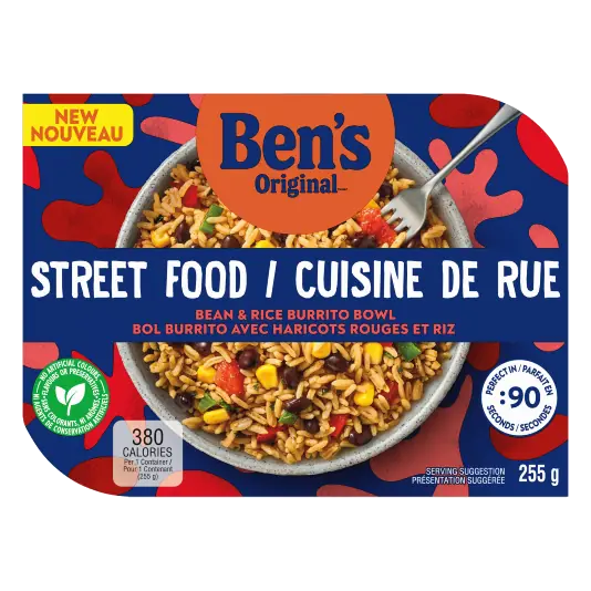 Street Food Bean & Rice Burrito Bowl Prepared Entrée 255 g