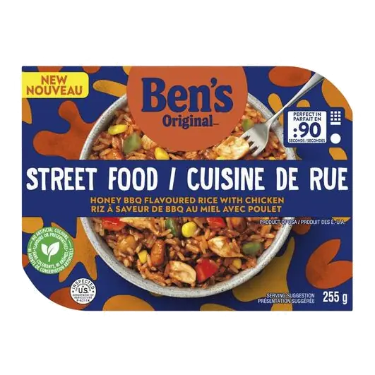 Ben's Original Street Food Rice Honey BBQ Flavoured With Chicken 255 g