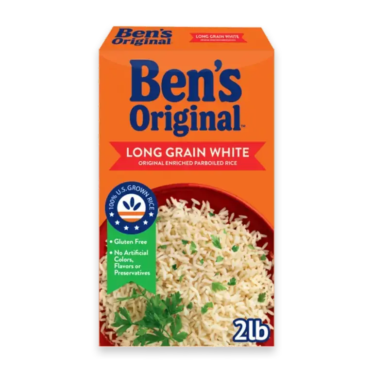 Converted Brand Enriched Long Grain White Rice, Parboiled Rice, 2 lb Box
