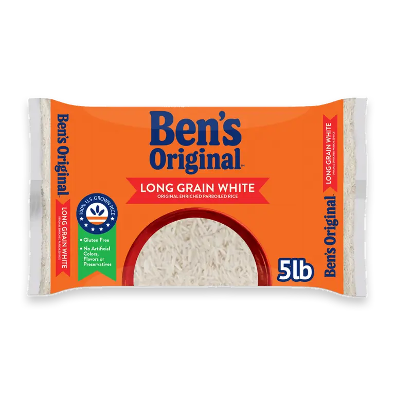 Enriched Long Grain White Rice, Parboiled Rice, 5 lb Bag