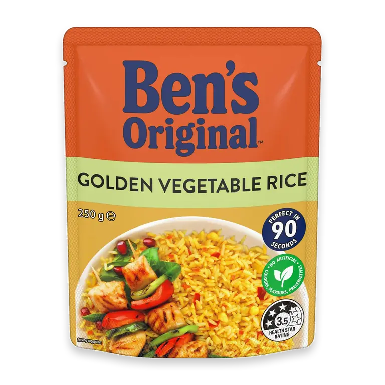 Golden Vegetable Microwave Rice Pouch