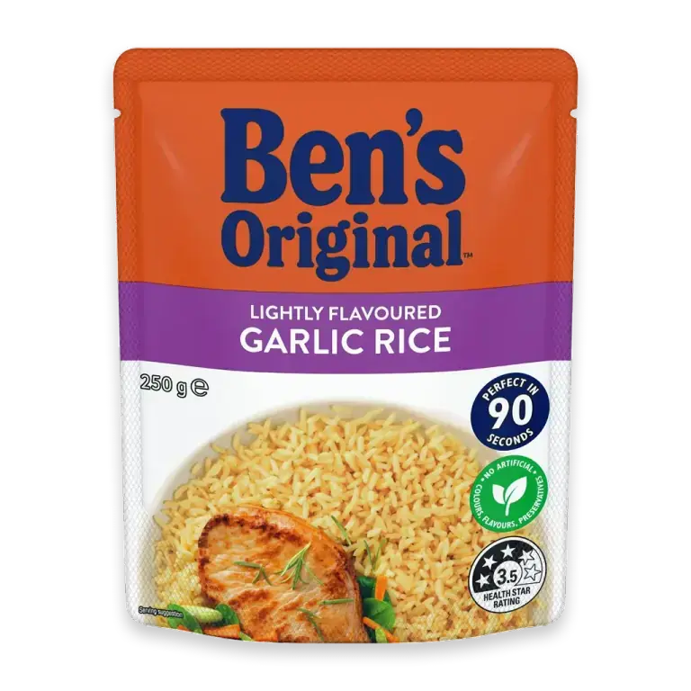 Lightly Flavour Garlic Microwave Rice Pouch