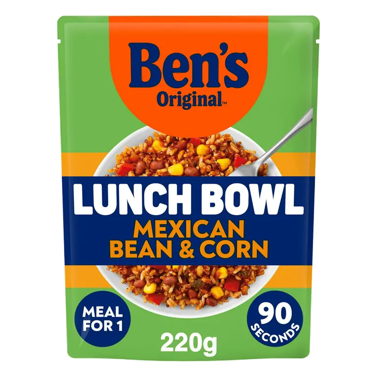 Lunch Bowl Mexican Style Beans, Corns & Wholegrain Rice 220g