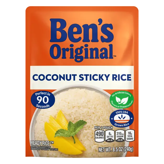 Microwave Ready Rice White Coconut Sticky Rice