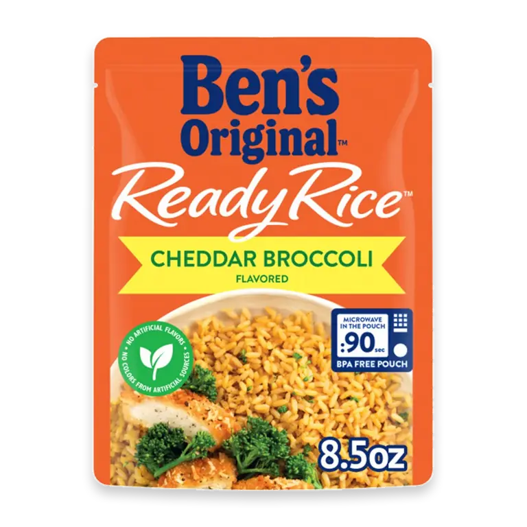Ready Rice Cheddar Broccoli Flavored Rice, Easy Dinner Side, 8.5 oz Pouch
