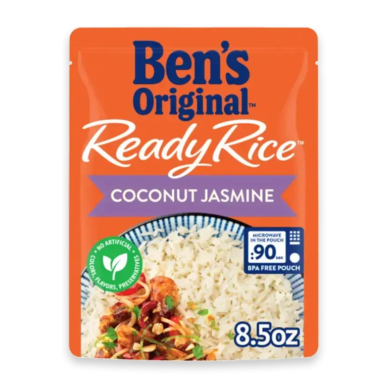 Ready Rice Coconut Jasmine Flavored Rice, Easy Dinner Side, 8.5 oz Pouch